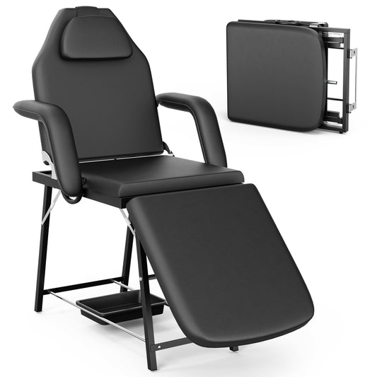 72inch Portable Tattoo Chair Table, Mobile Spa Chair Foldable Massage Bed