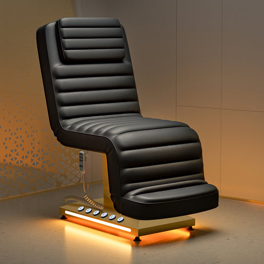 Luxury Fully Electric Spa Bed, Esthetician Spa Lash Table with LED Lights, Motorized Height & Angle Adjustable for Facial & Medical Treatment