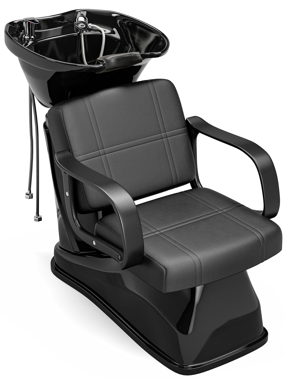 Lavabo con retrolavado y lavabo inclinable, equipo de spa para barbería