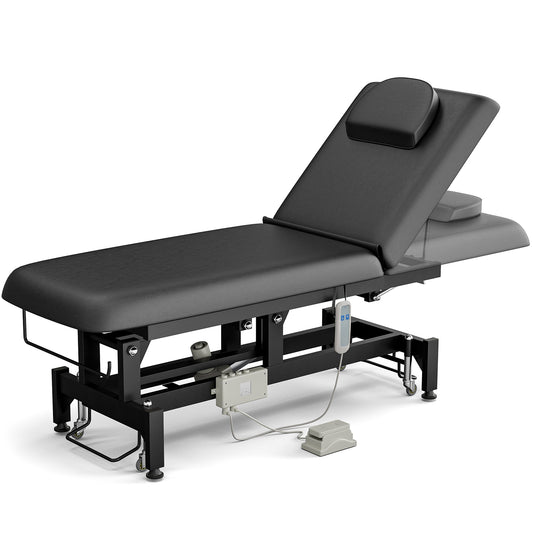 Electric Lift Massage Table for Esthetician, Facial Beds Treatment Table for Salon, Professional Physical Therapy Table Waxing Beds w/Adjustable Backrest