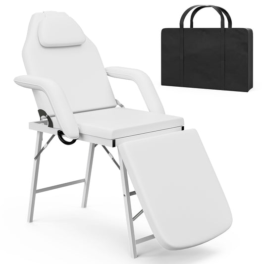 Portable Tattoo Chair, Foldable Massage Table Facial Bed, Professional Spa Chair with Carrying Bag