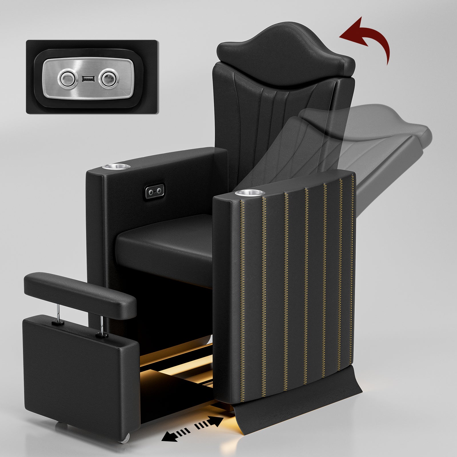 Electric Pedicure Chair No Plumbing